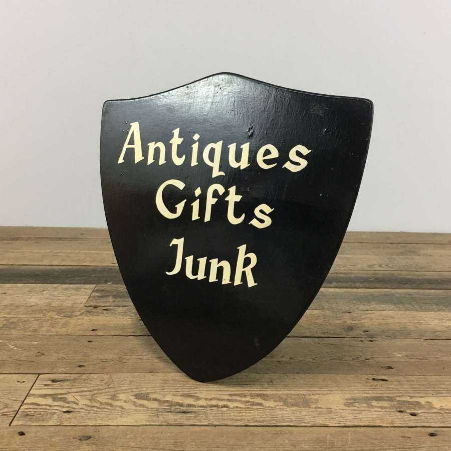 Antiques, Gifts, Junk wooden shield
