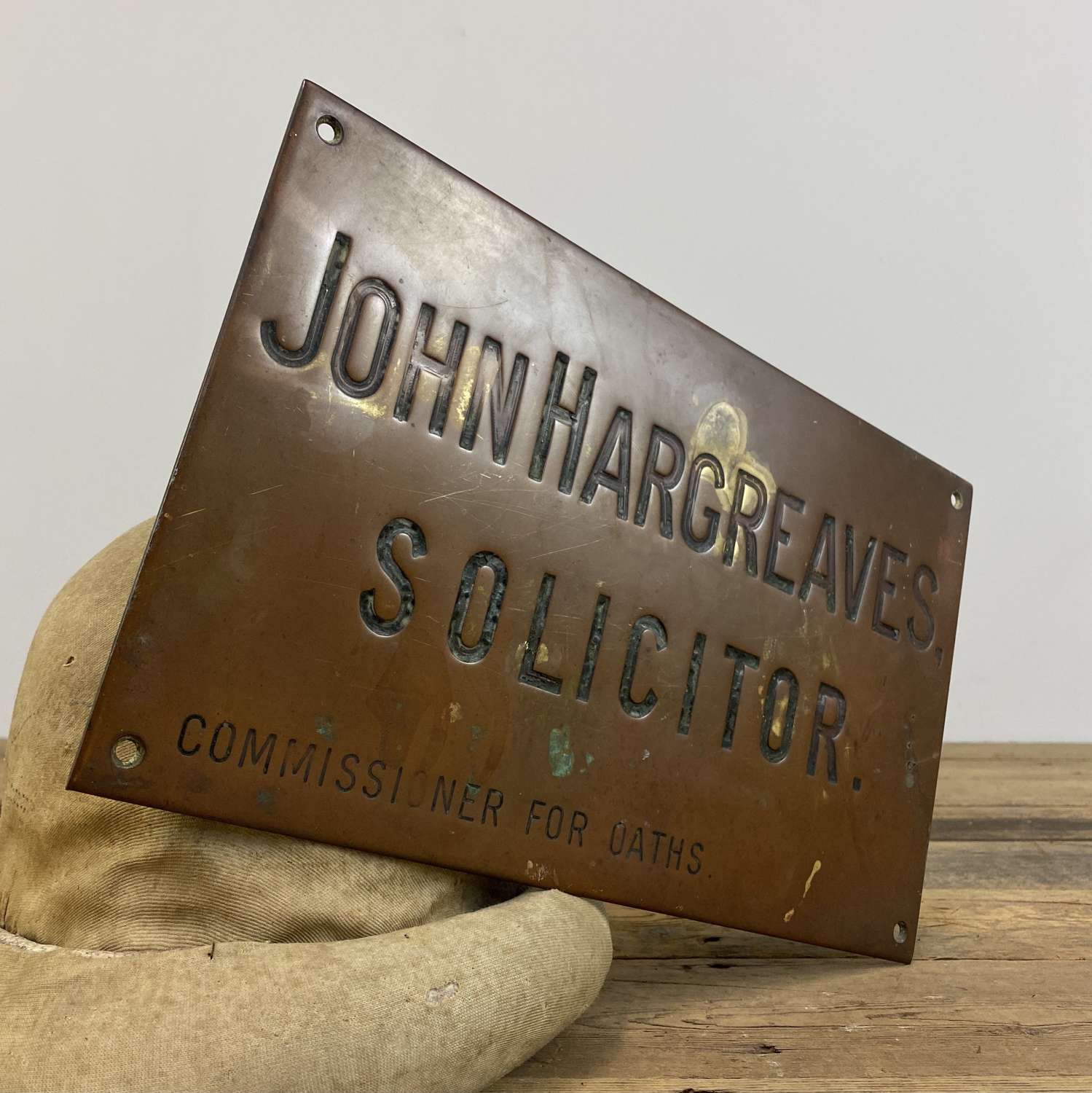 Bronze Solicitors sign – John Hargreaves