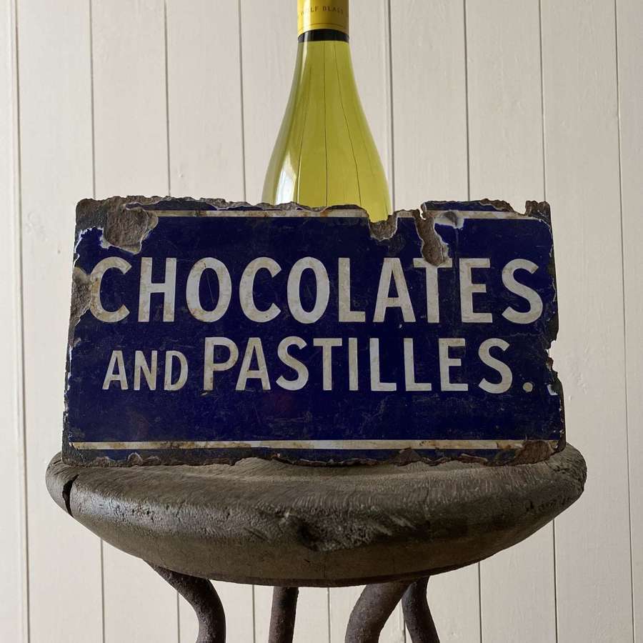 Enamel chocolate advertising sign