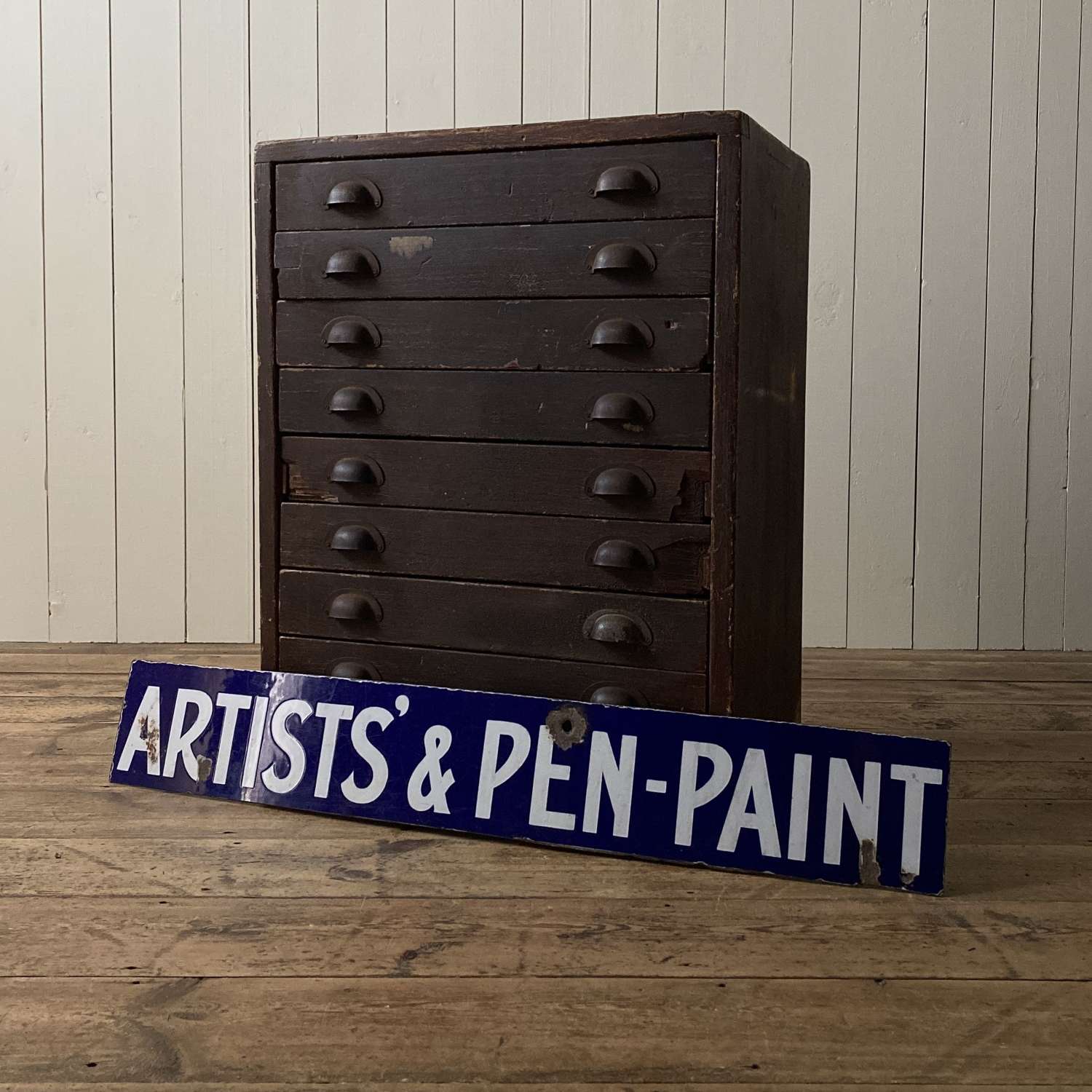 Enamel artists & pen-paint sign
