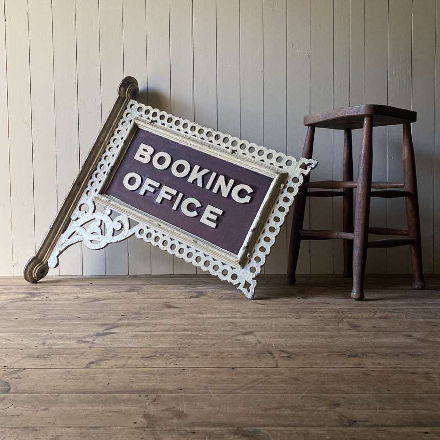 Railway booking office sign