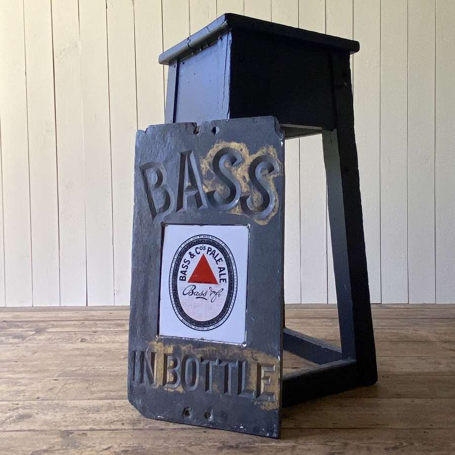 Bass slate & enamel advertising sign