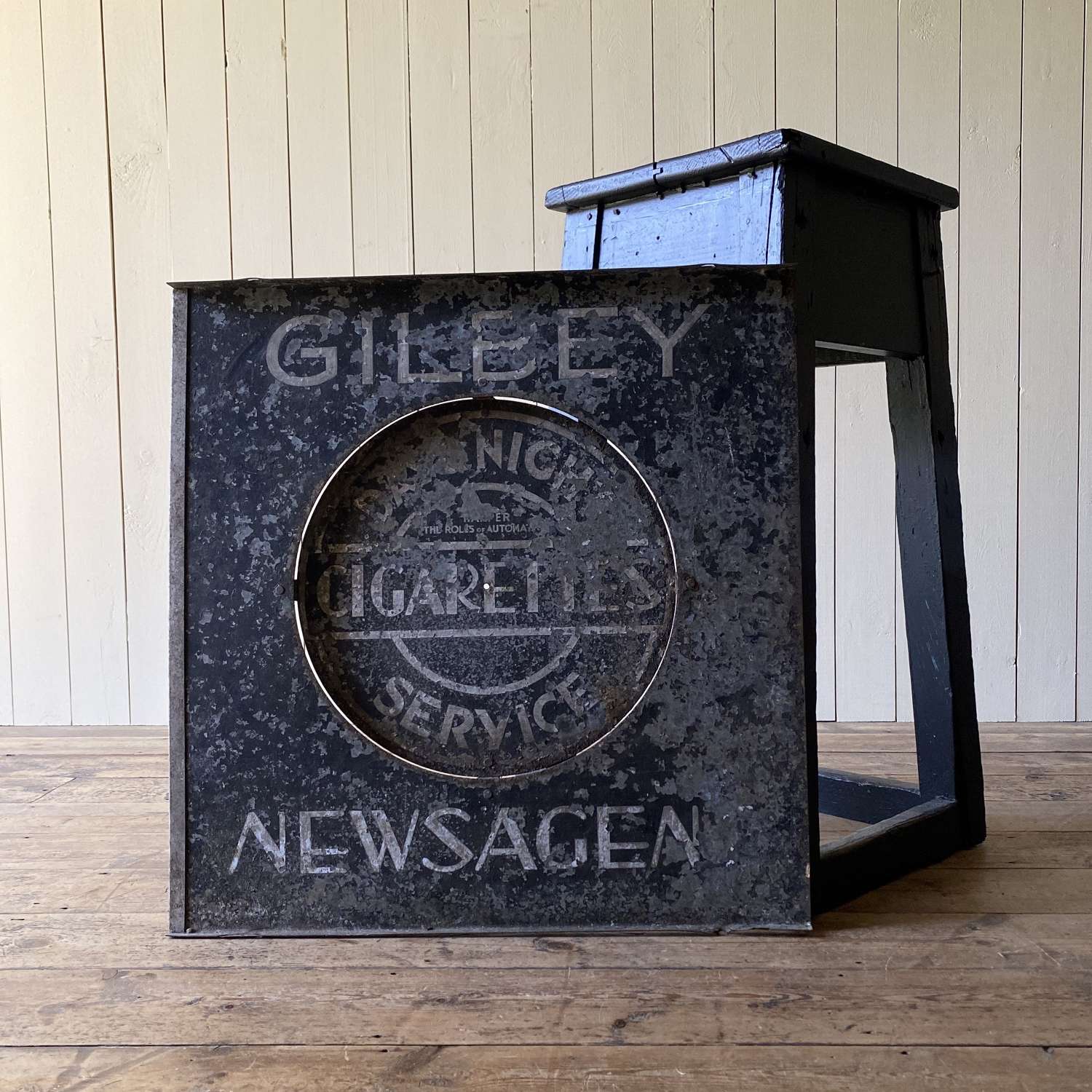 Vintage gilbey newsagent sign