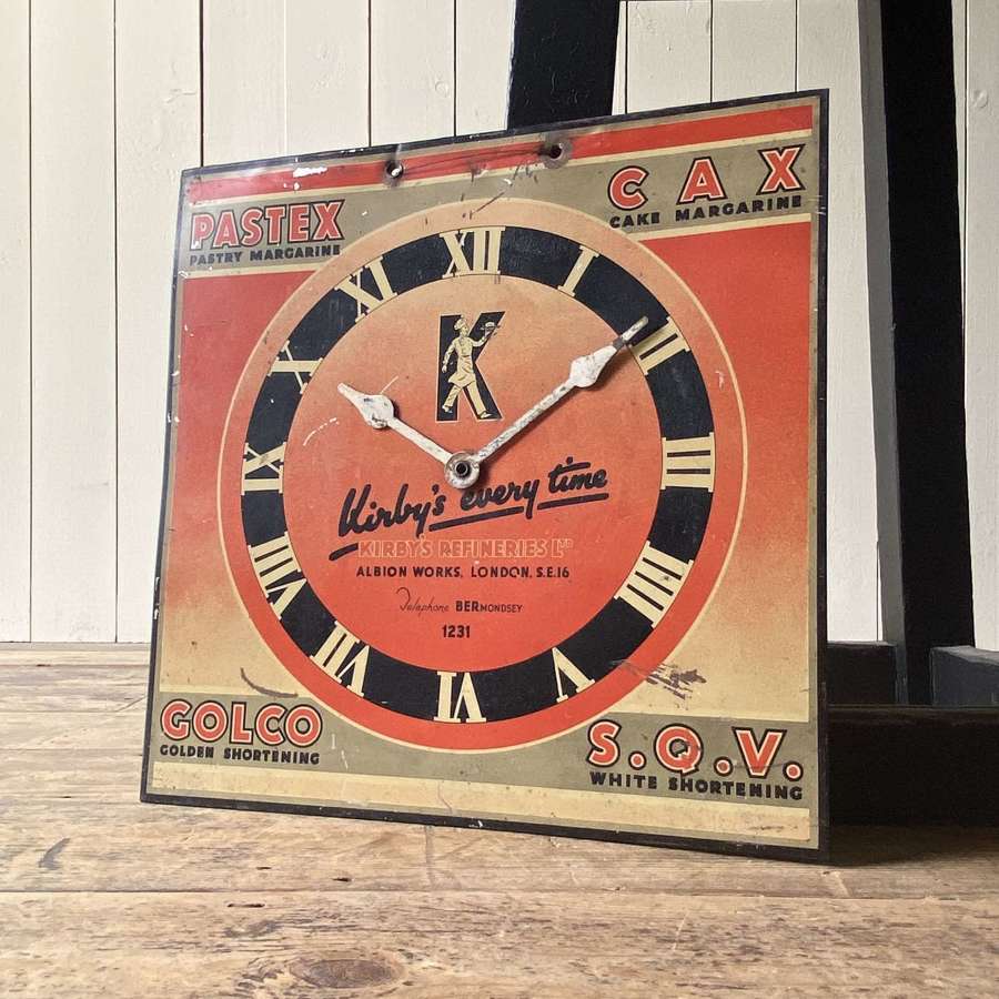 Vintage advertising clock sign