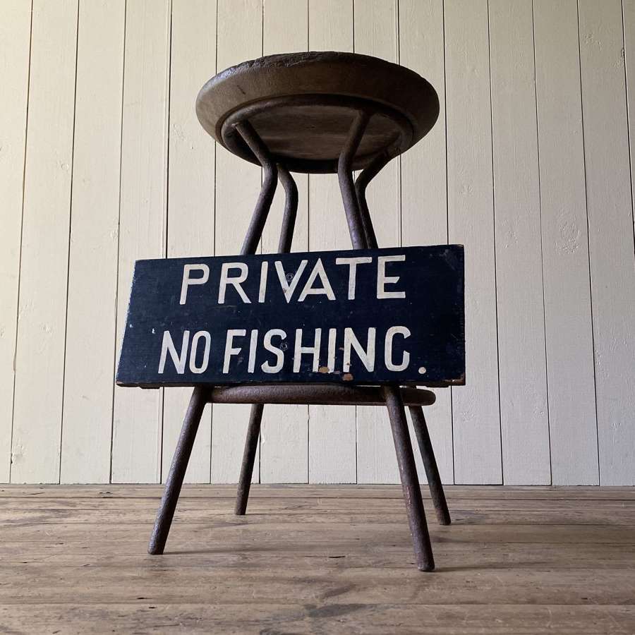 Wooden ‘No Fishing’ Sign