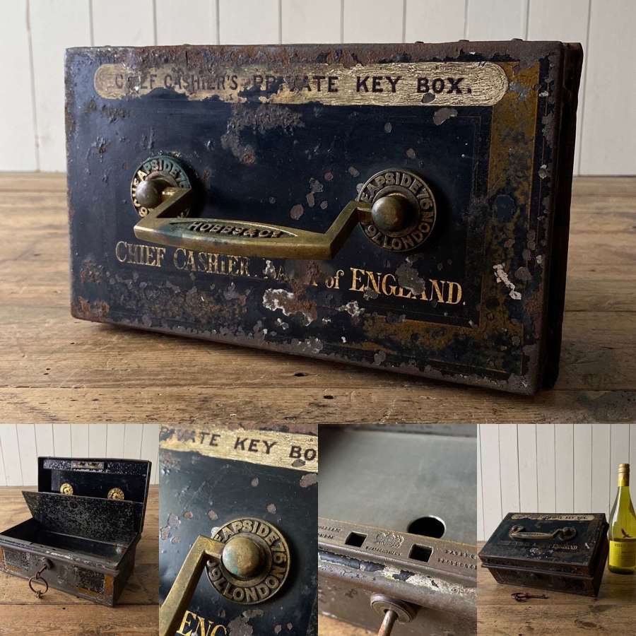 Antique Toleware Cashiers Box