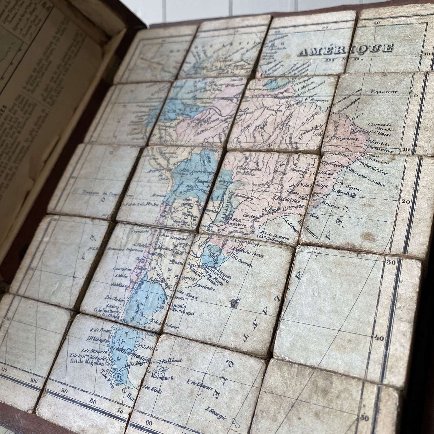 Vintage French Map Blocks