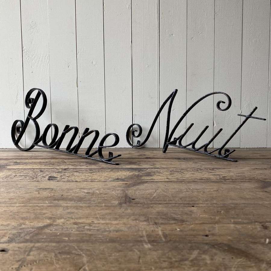 French Metal Bonne Nuit Sign
