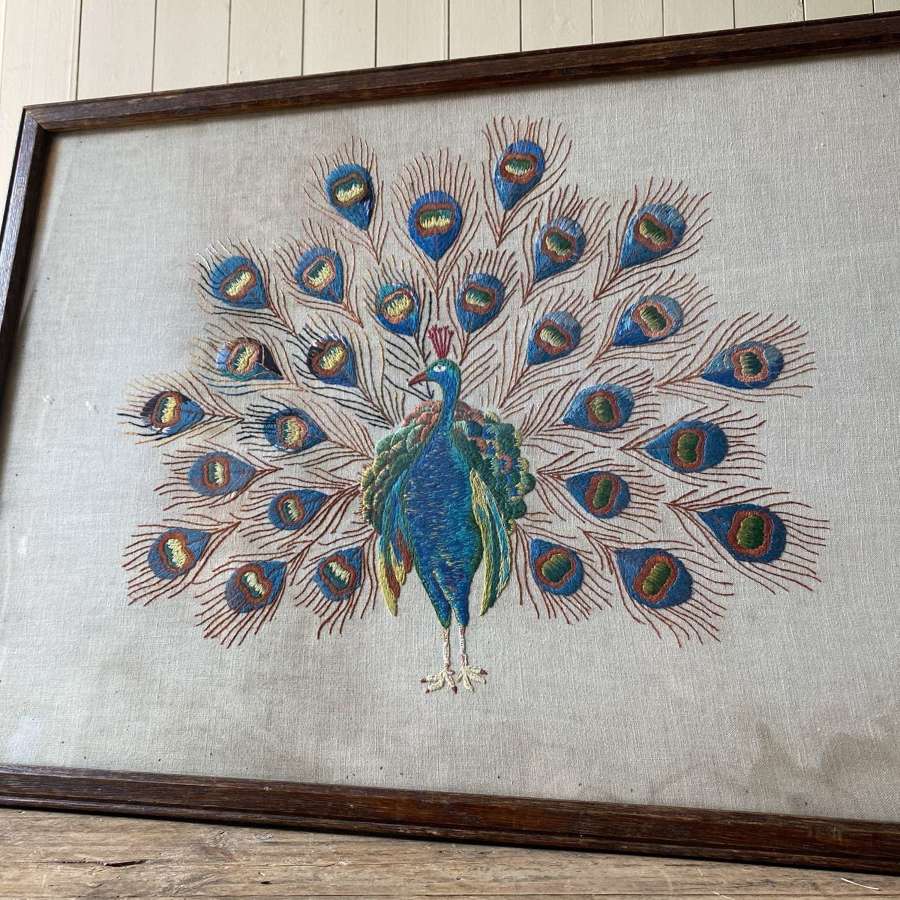 Embroidery Peacock Picture