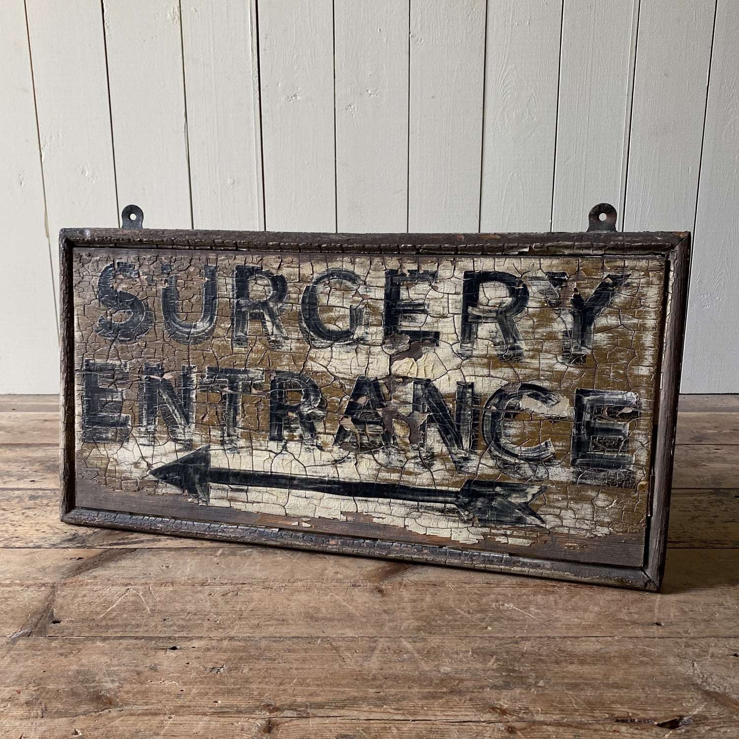 Antique Wooden Surgery Sign