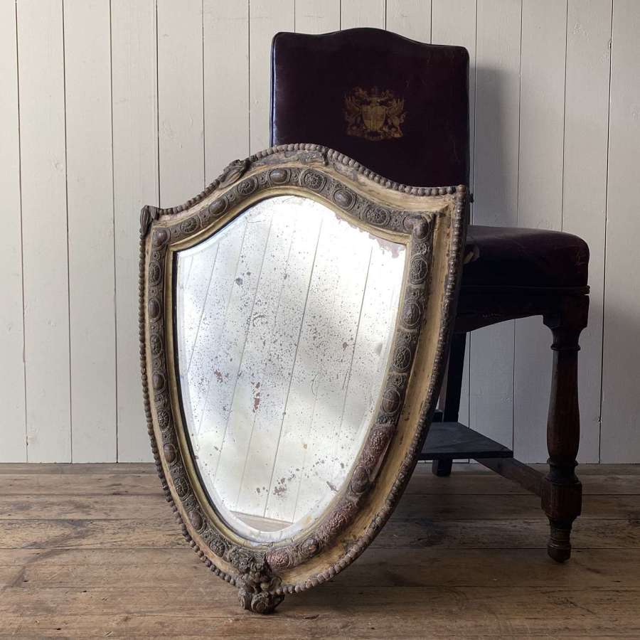 Antique Shield Shaped Mirror
