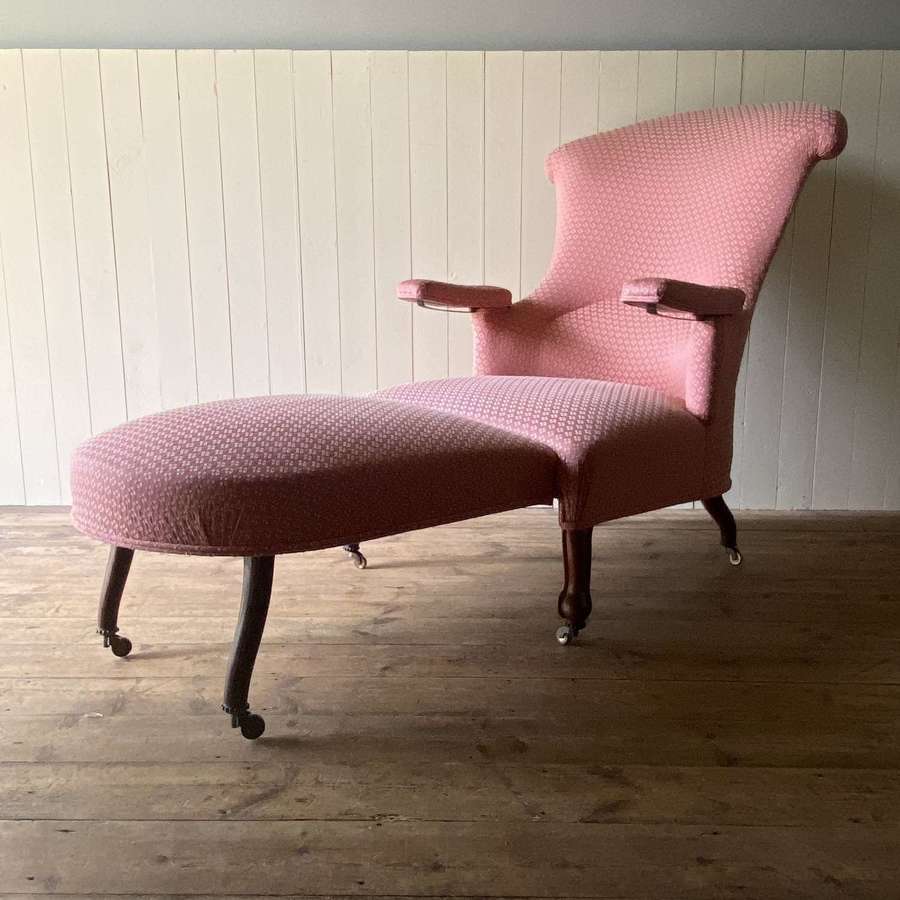 Antique Armchair With Pullout Footstool