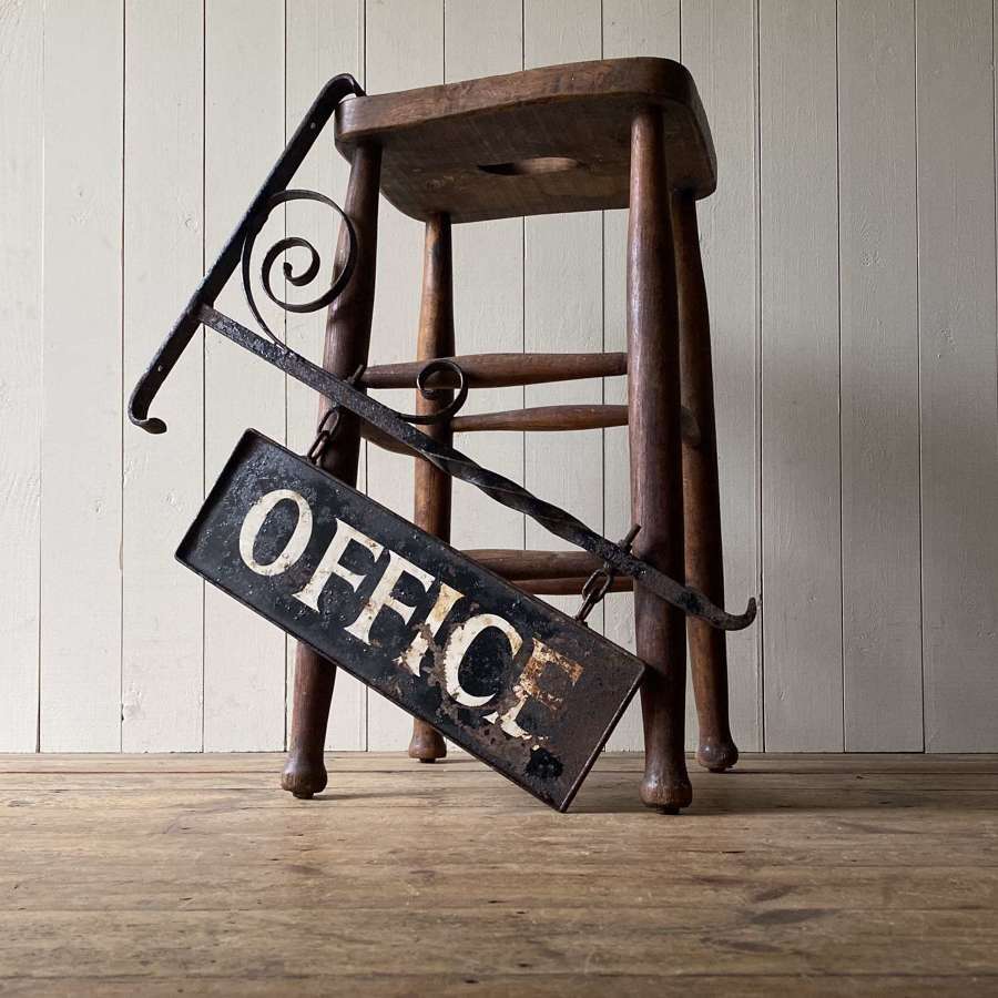 Vintage Hanging Office Sign