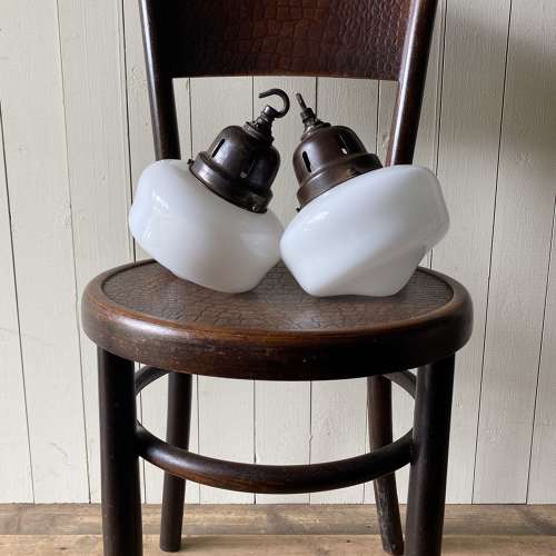 Vintage Opaline Lights - Pair