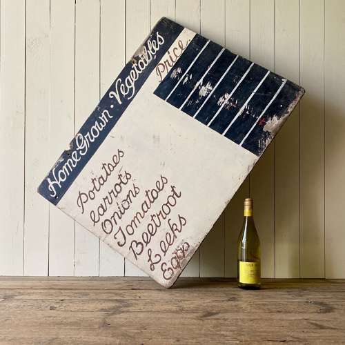 Double Sided Wooden Greengrocers Sign