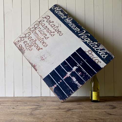 Double Sided Wooden Greengrocers Sign