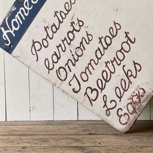 Double Sided Wooden Greengrocers Sign