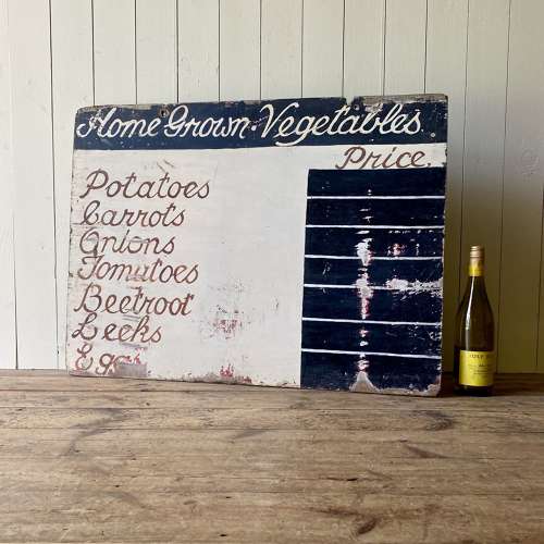 Double Sided Wooden Greengrocers Sign