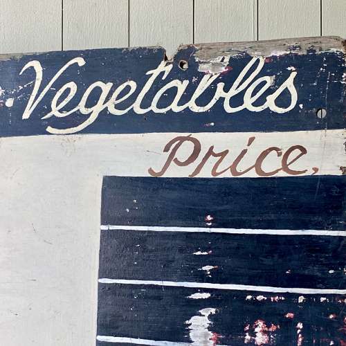 Double Sided Wooden Greengrocers Sign