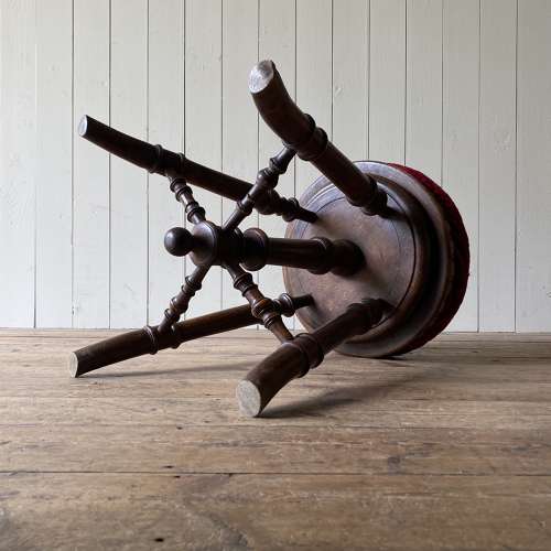 Antique Adjustable Music Stool