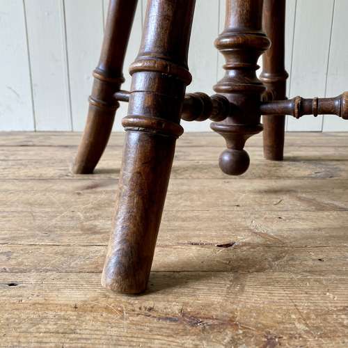 Antique Adjustable Music Stool