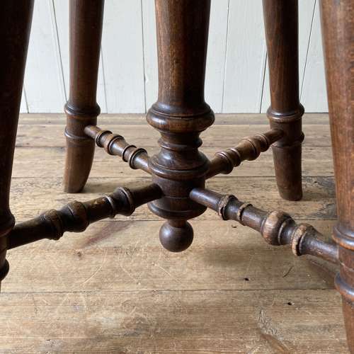Antique Adjustable Music Stool
