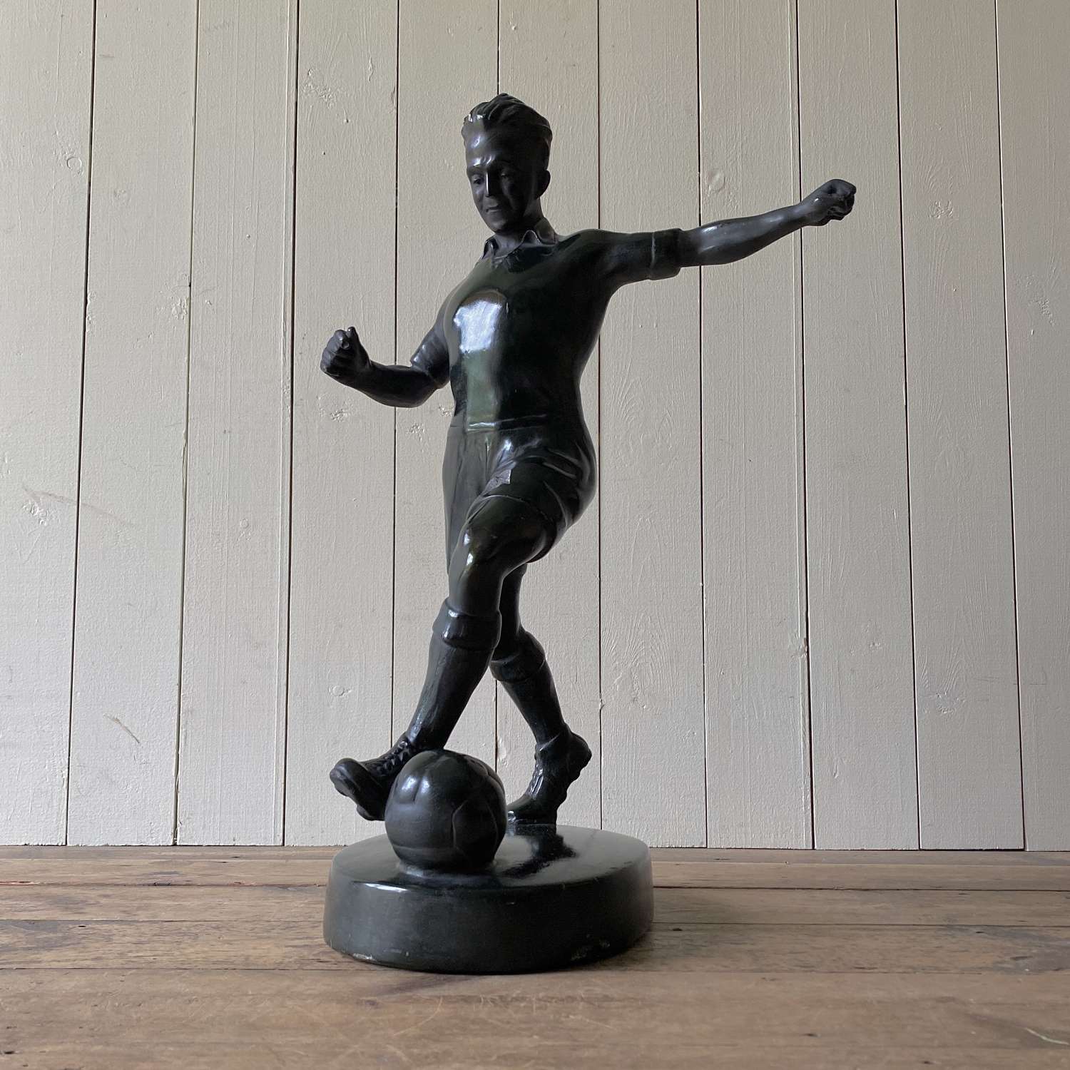 Vintage Footballer Sculpture