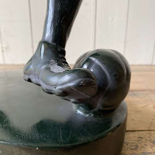 Vintage Footballer Sculpture