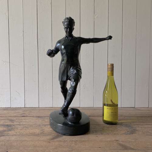 Vintage Footballer Sculpture