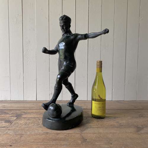 Vintage Footballer Sculpture