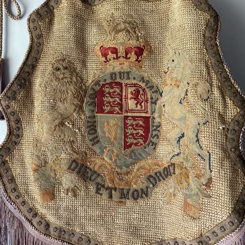 Antique Royal Coat of Arms Embroidery
