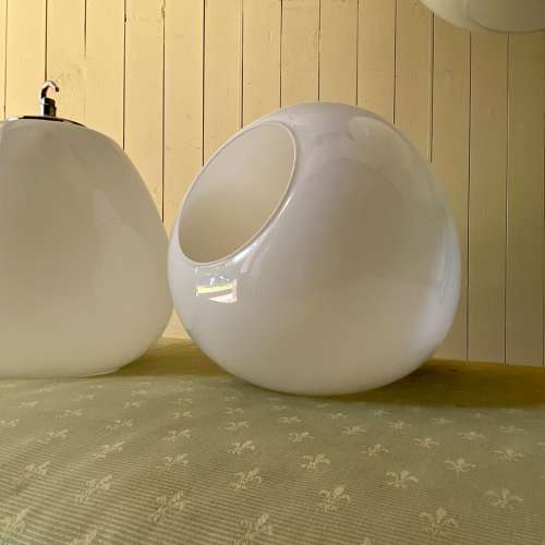 Vintage Hanging Opaline Lights
