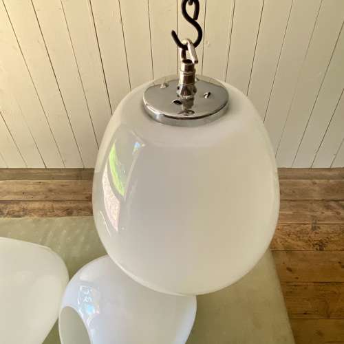 Vintage Hanging Opaline Lights