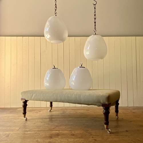 Vintage Hanging Opaline Lights