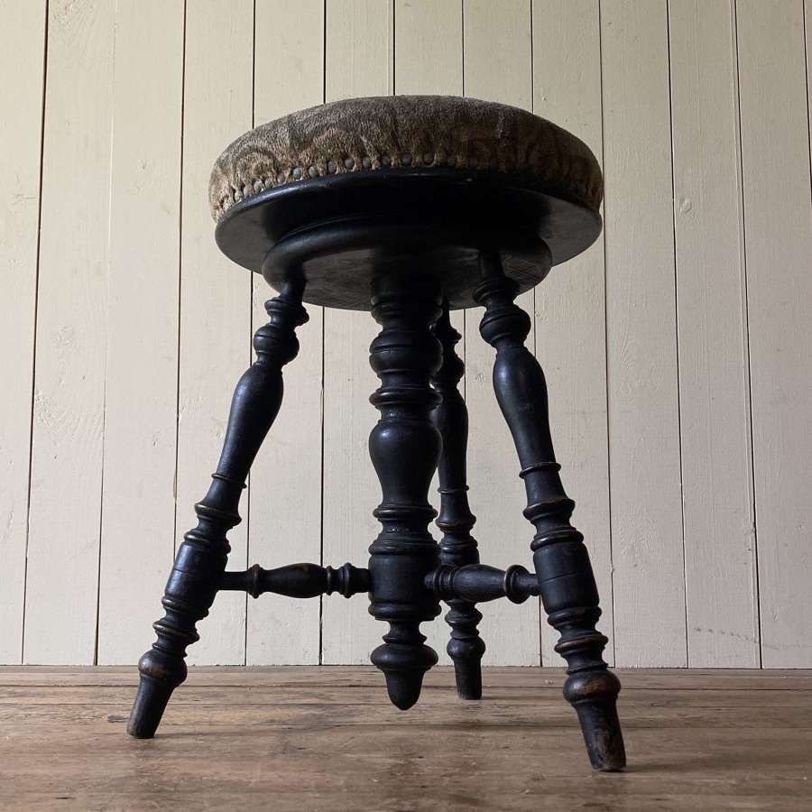 Antique Adjustable Music Stool