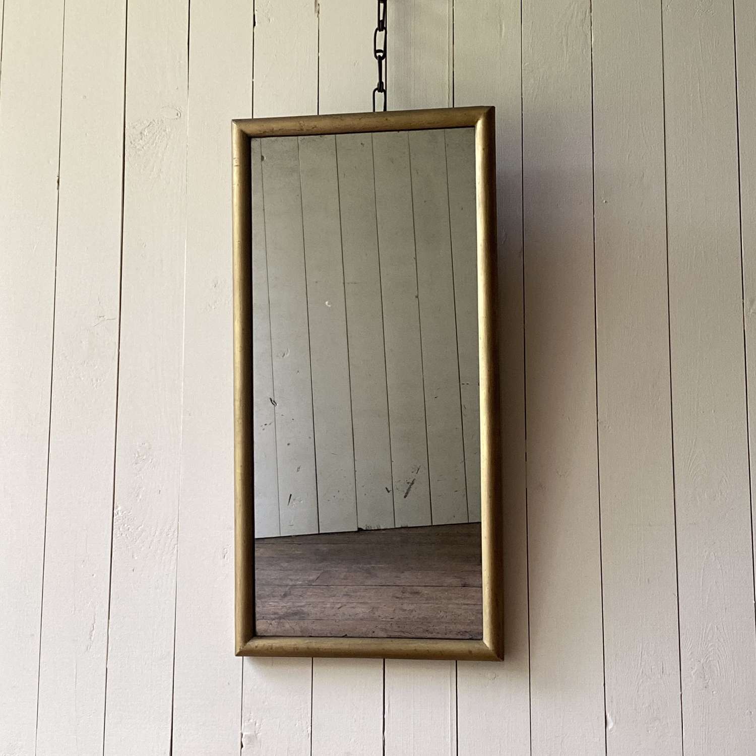 Vintage Gold Bullnosed Mirror