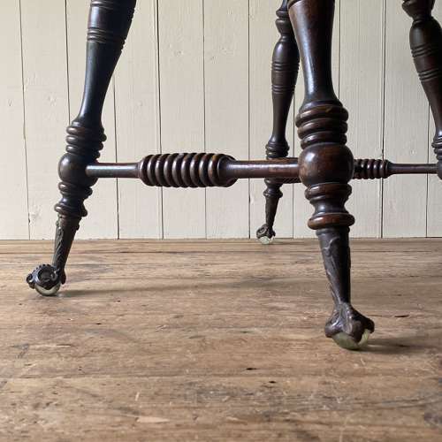 Antique Crystal Ball & Claw Foot Table