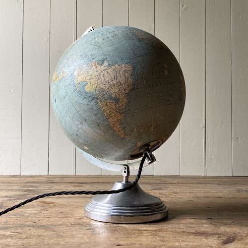Vintage 1960’s Glass Illuminated Globe