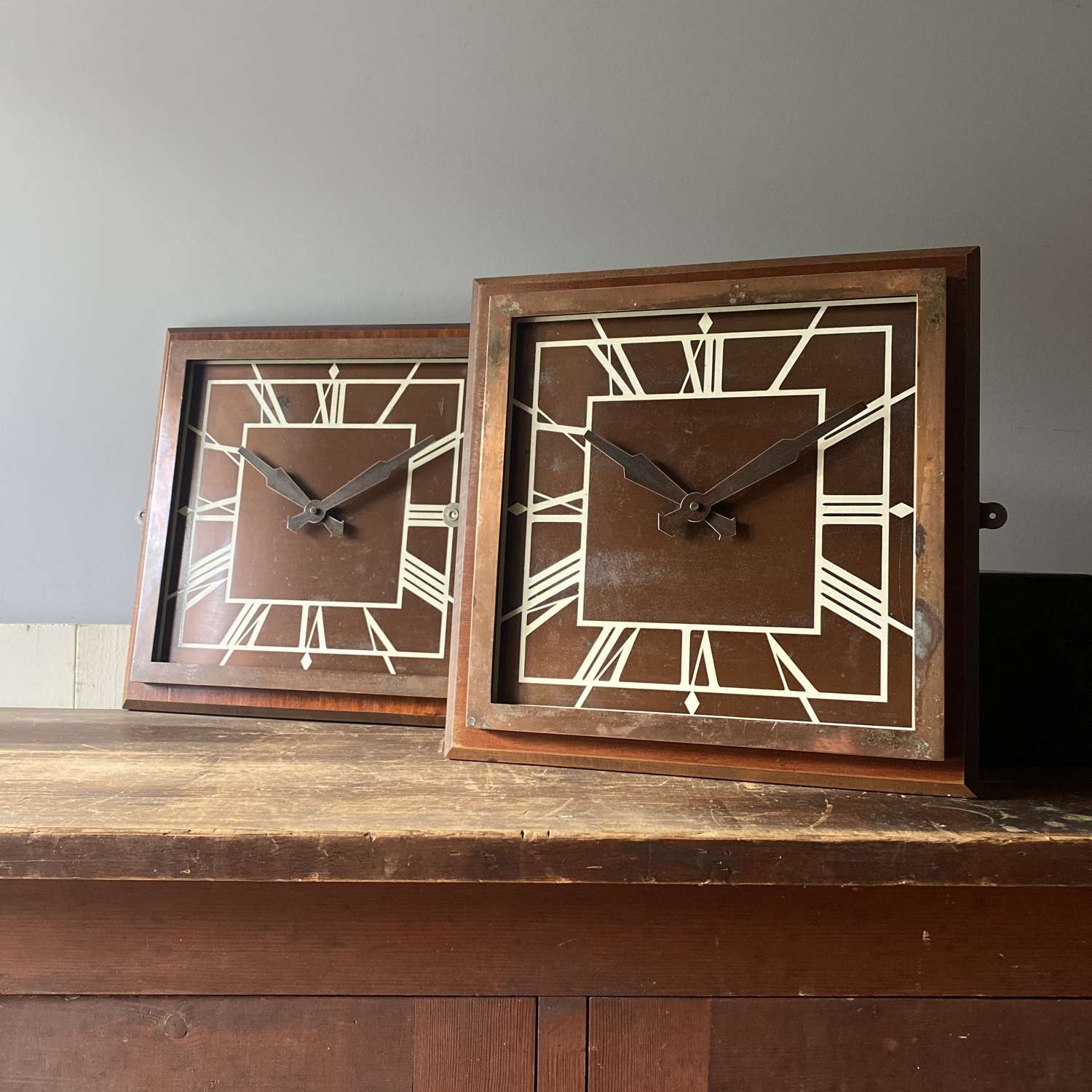 Vintage Bronze Cinema Clocks