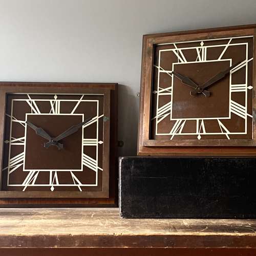 Vintage Bronze Cinema Clocks