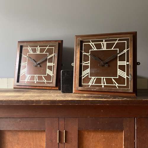 Vintage Bronze Cinema Clocks
