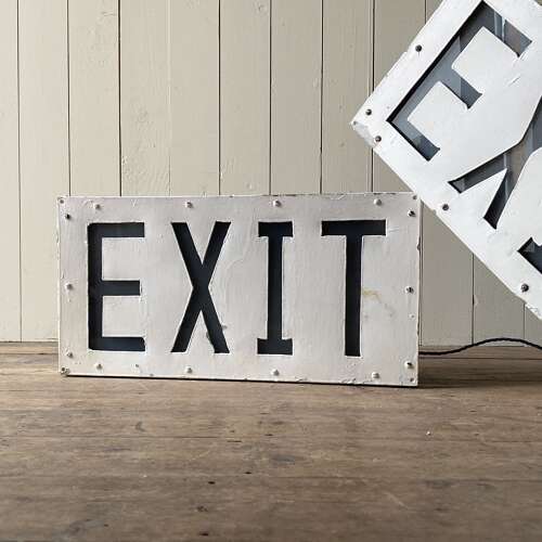 Vintage Illuminated Exit Signs