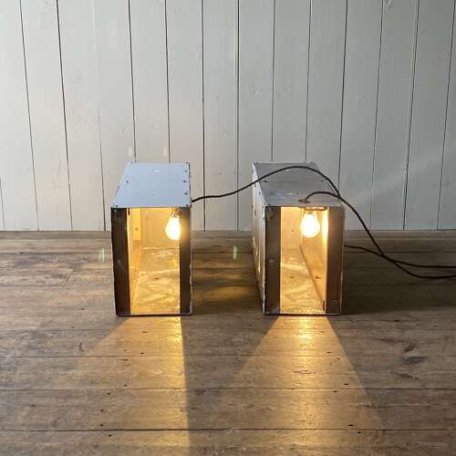 Vintage Illuminated Exit Signs