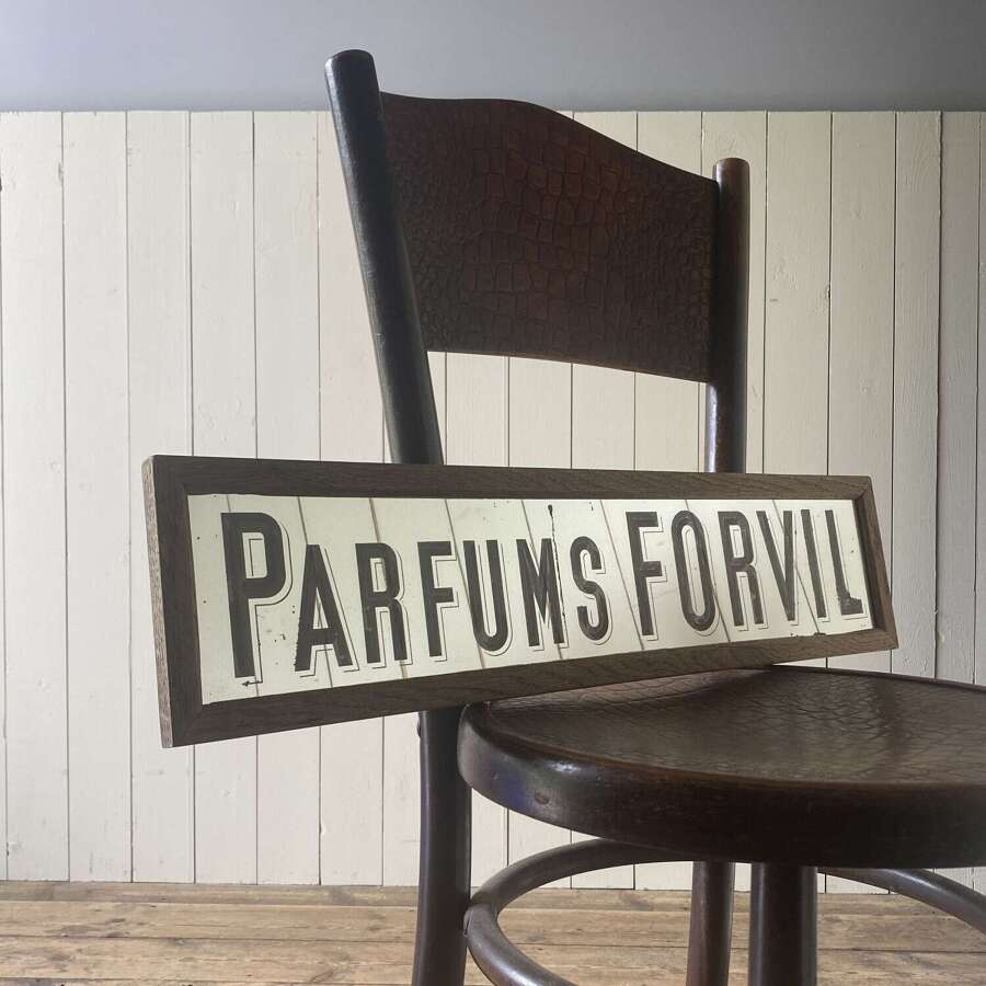Antique Perfume Advertising Mirror