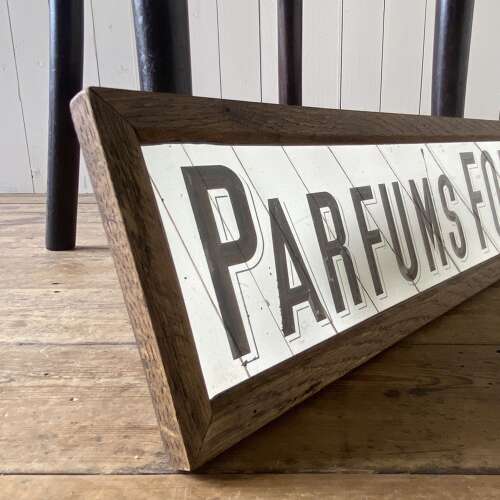 Antique Perfume Advertising Mirror