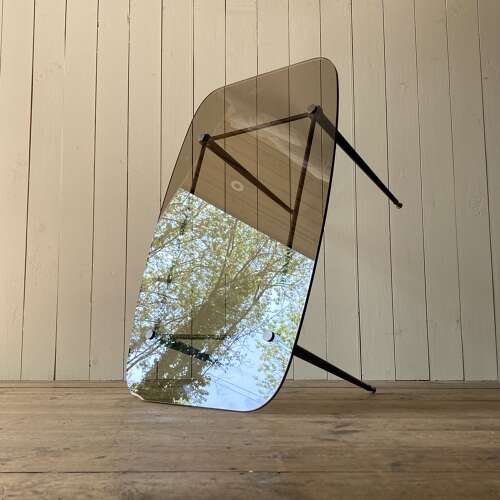 Vintage Glass & Brass Coffee Table
