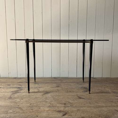 Vintage Glass & Brass Coffee Table