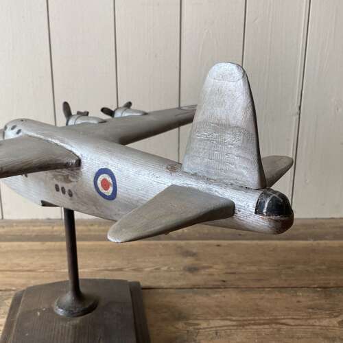 Vintage Wooden Sunderland Flying Boat Model