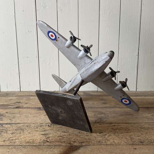 Vintage Wooden Sunderland Flying Boat Model