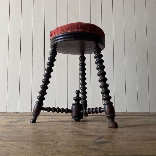 Antique Bobbin Legged Piano Stool
